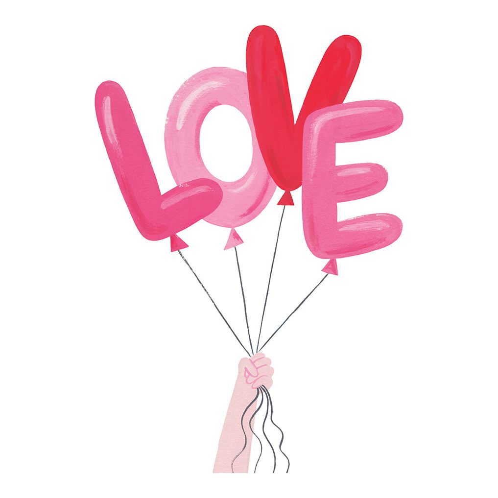 Love Balloons Valentine's Day Card